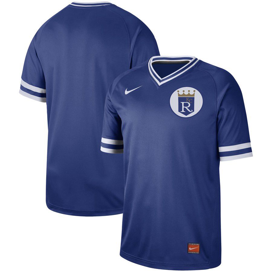 2019 Men MLB Kansas City Royals blank blue Nike Cooperstown Collection Jerseys->kansas city royals->MLB Jersey